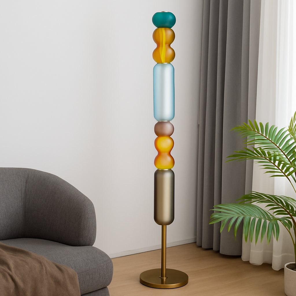 Suspension en verre scandinave Abat-jour coloré minimal chevet petite lumière suspendue chambre design éclairage de salle à manger - vue 6 sur 21