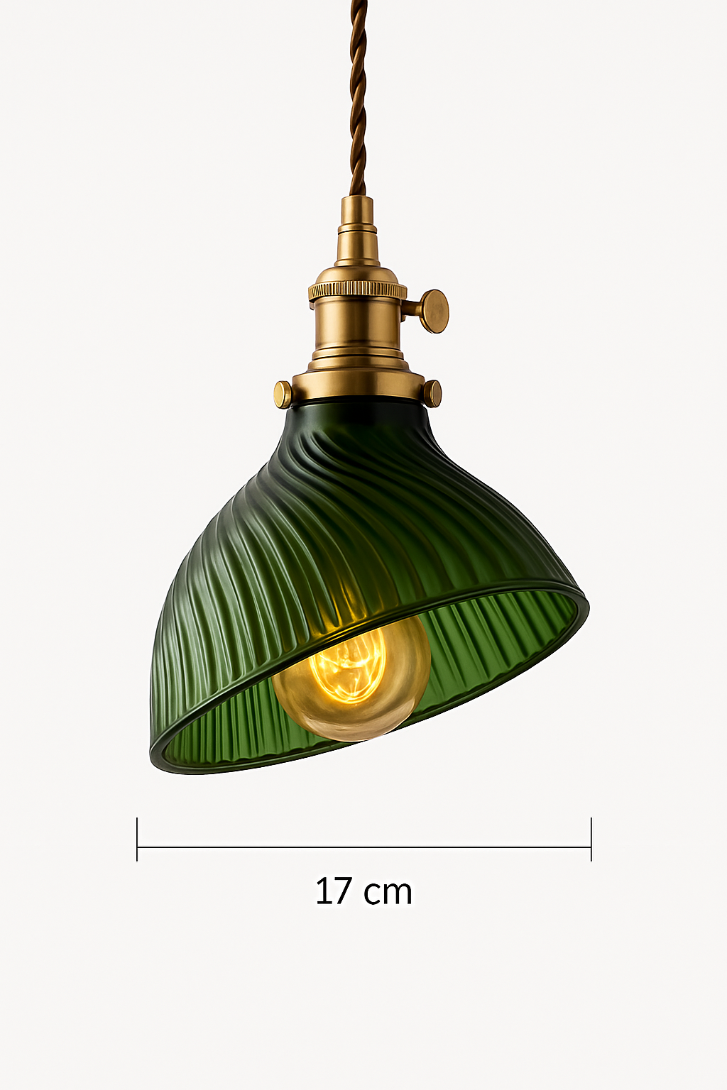 Suspension en verre vert scandinave - vue 14 sur 30