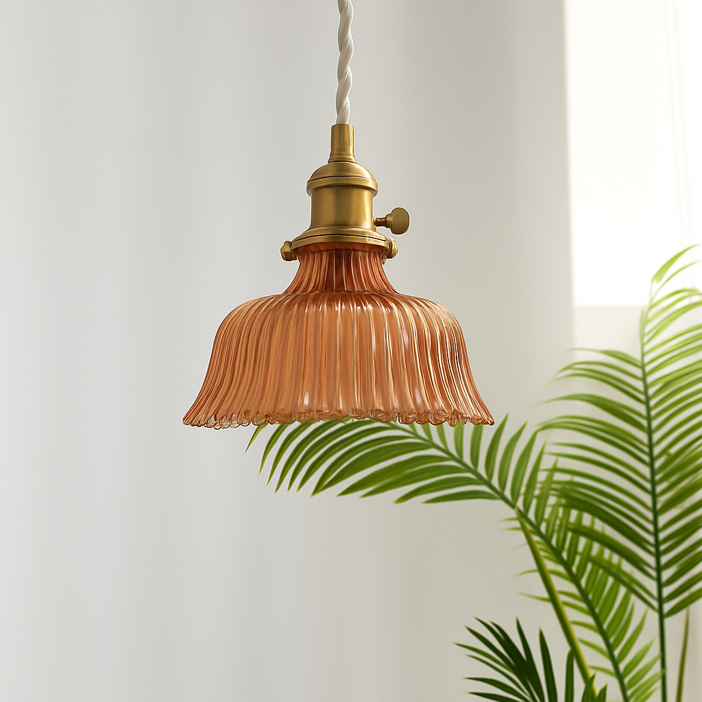 Suspension en verre vert scandinave - vue 18 sur 30