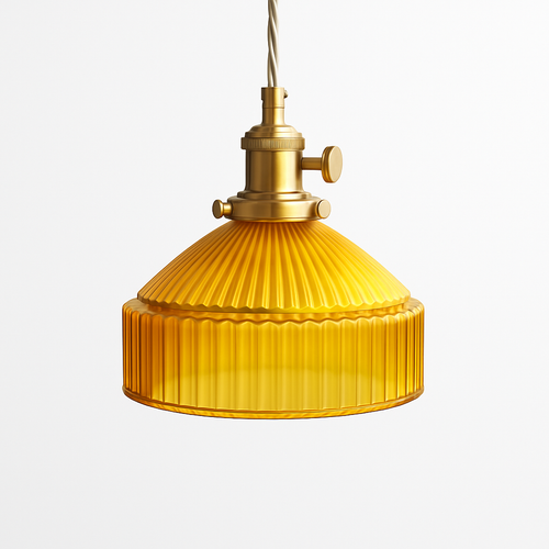 Suspension en verre vert scandinave - vue 22 sur 30