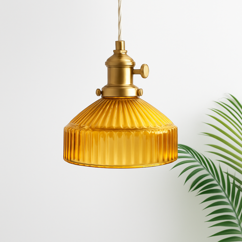 Suspension en verre vert scandinave - vue 22 sur 30