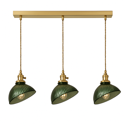 Suspension en verre vert scandinave - vue 26 sur 30