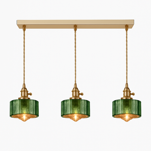 Suspension en verre vert scandinave - vue 28 sur 30