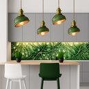 Suspension en verre vert scandinave