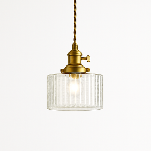 Suspension en verre vert scandinave - vue 8 sur 30