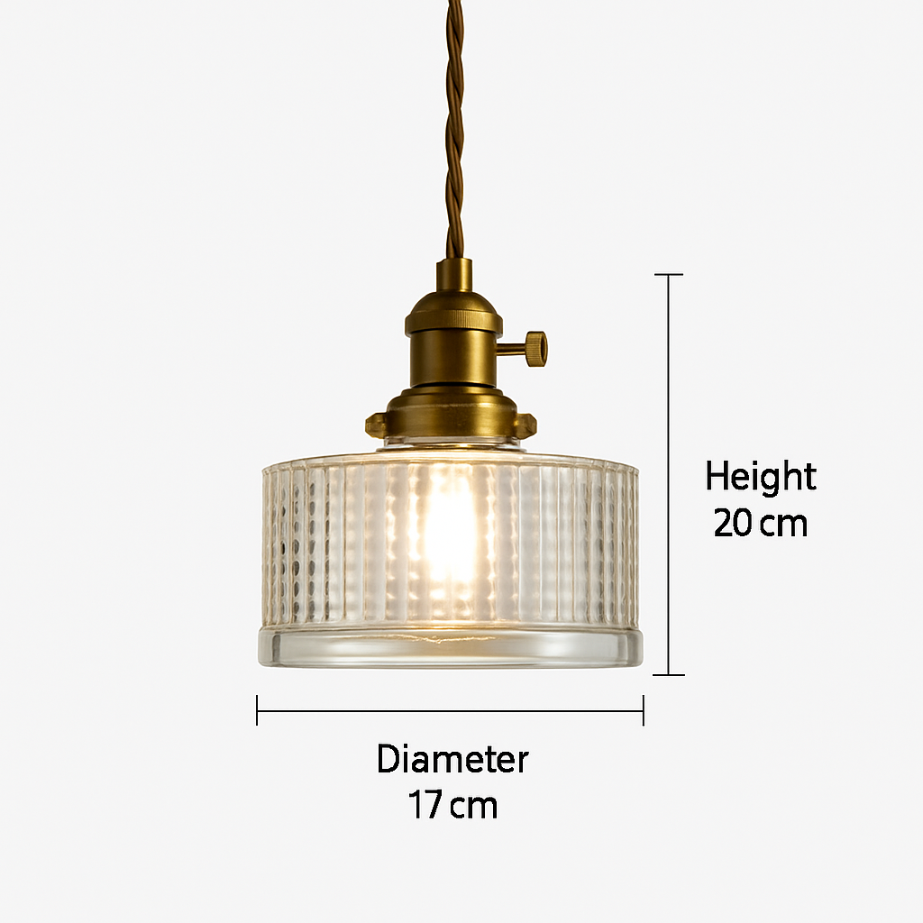 Suspension en verre vert scandinave - vue 8 sur 30