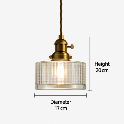 Suspension en verre vert scandinave - vue 9 sur 30