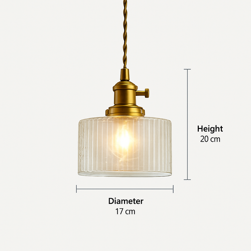 Suspension en verre vert scandinave - vue 9 sur 30