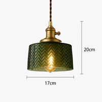Suspension en verre vert scandinave