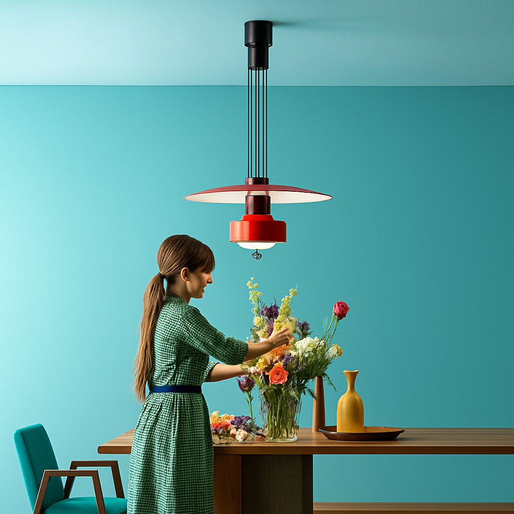 suspension extensible design en forme de soucoupe volante rétro - vue 3 sur 10