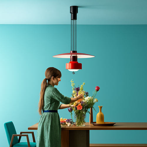 suspension extensible design en forme de soucoupe volante rétro - vue 3 sur 10