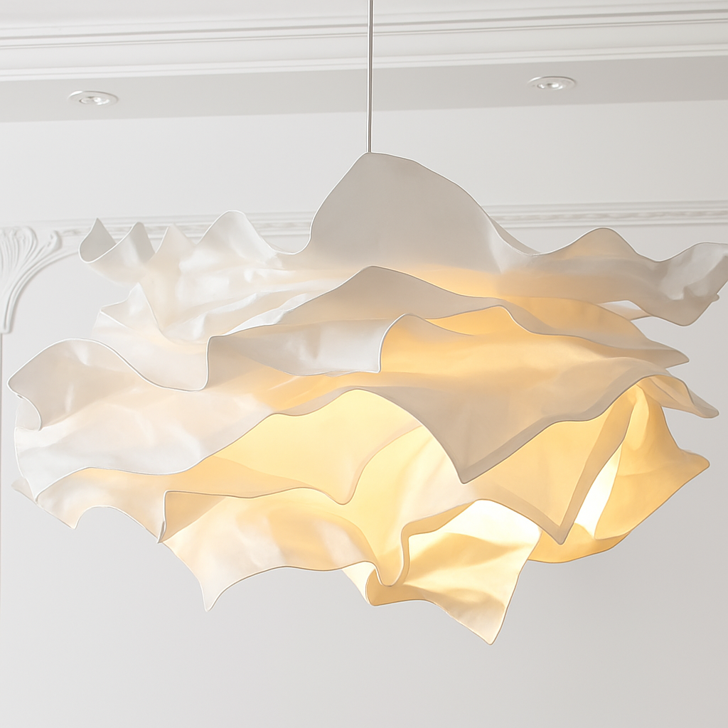 Suspension faites à la main pour éclairage de magasin de tissu de Restaurant lampe suspendue en papier blanc pour Luminaire de plafond E27 - vue 5 sur 9