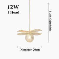 Suspension feuille lotus personnalisée LED cristal
