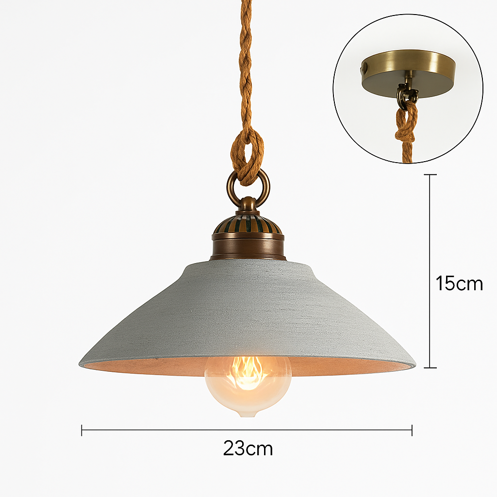 Suspension fleur design Loft Style céramique Vintage