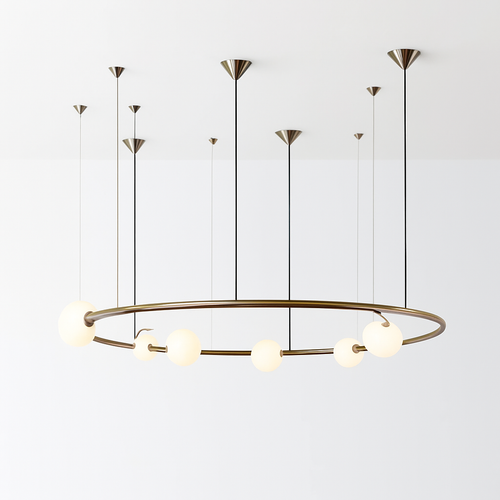 suspension globe post-moderne pour projet d'hôtel winfordo - vue 2 sur 8