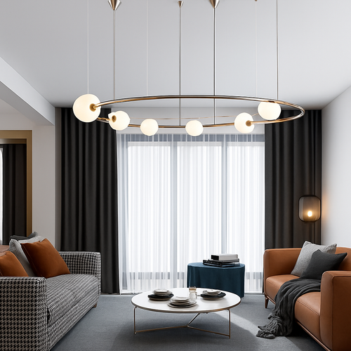 suspension globe post-moderne pour projet d'hôtel winfordo - vue 6 sur 8