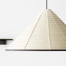 suspension japonaise wabi sabi en papier de riz pliable et circulaire