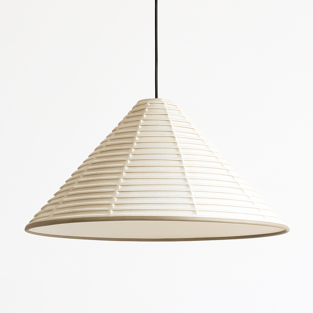 suspension japonaise wabi sabi en papier de riz pliable et circulaire - vue 4 sur 8