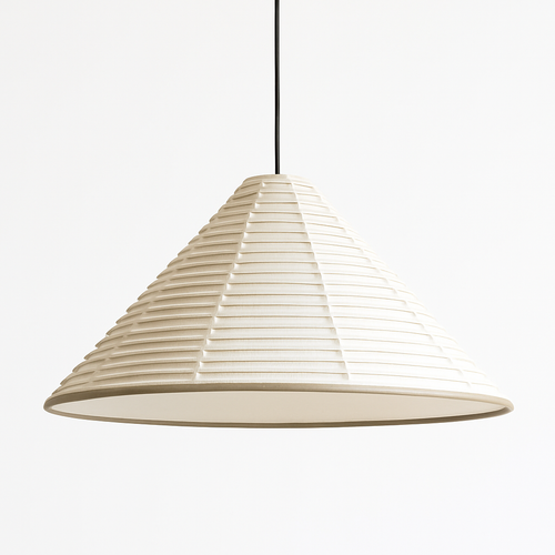 suspension japonaise wabi sabi en papier de riz pliable et circulaire - vue 5 sur 8