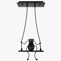 suspension lampe art décor moderne 1/3 tête