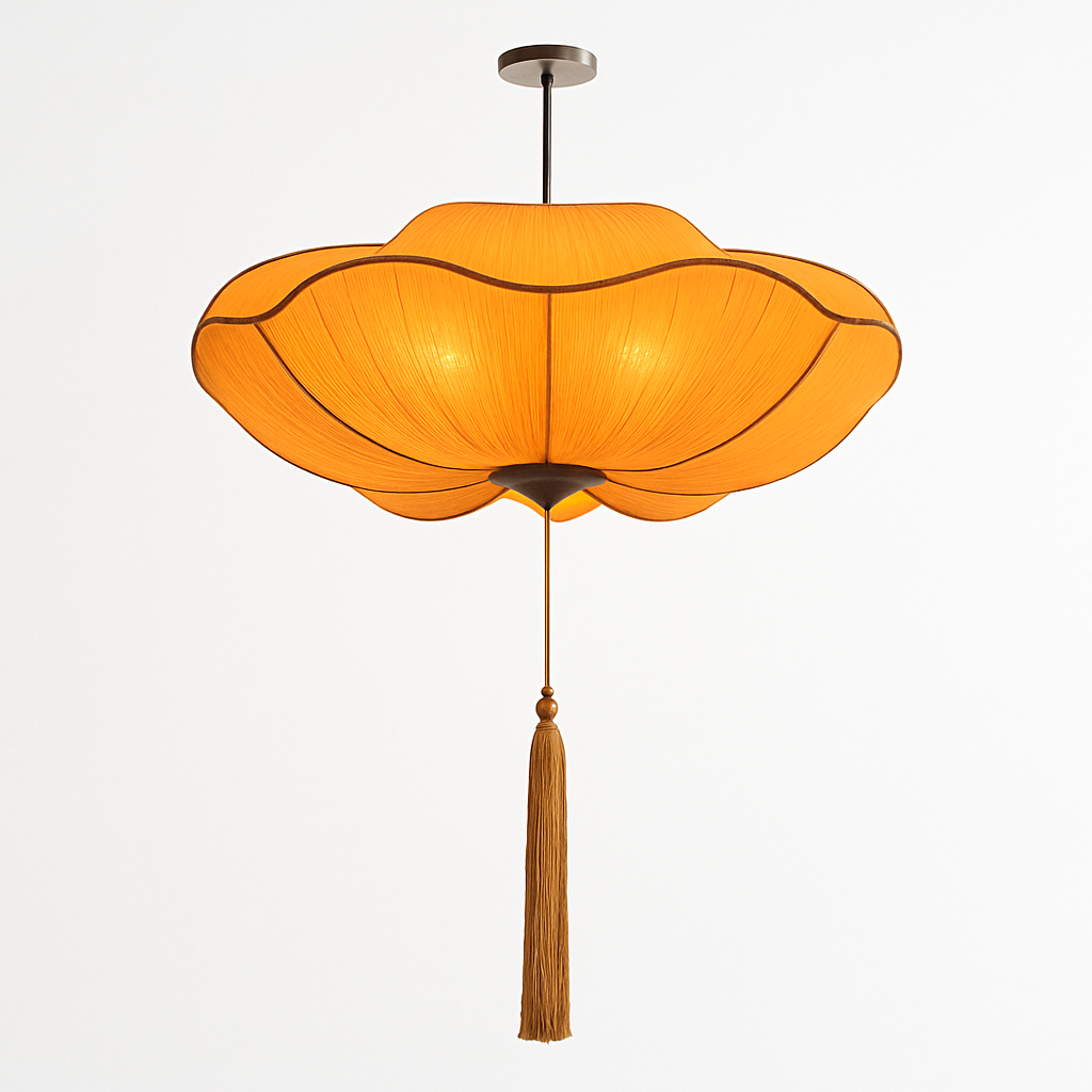 Suspension Lanterne chinoise suspendue en tissu fait à la main - vue 3 sur 10