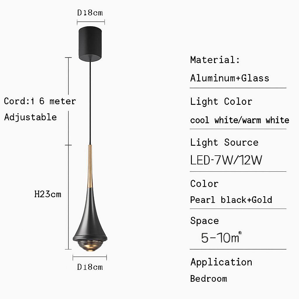 suspension LED anti-éblouissement design moderne - vue 6 sur 9