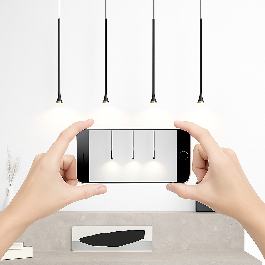 suspension LED Art créatif Long Tube - vue 5 sur 10