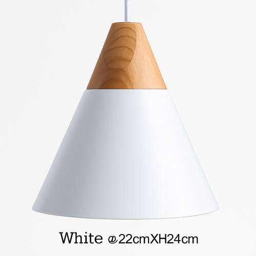 Suspension LED bois et aluminium en forme de cône - vue 17 sur 17