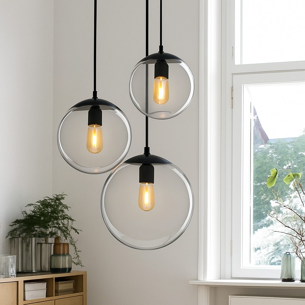 Suspension LED boule en verre Living - vue 2 sur 4