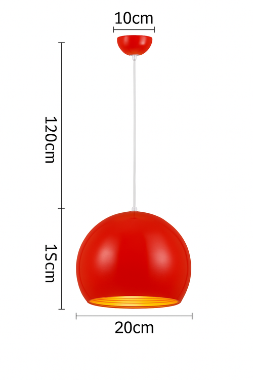 Suspension LED boule moderne colorée - vue 7 sur 8