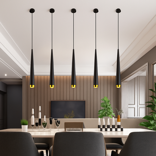 suspension led cône tube pour éclairage intérieur intensité variable - vue 3 sur 8