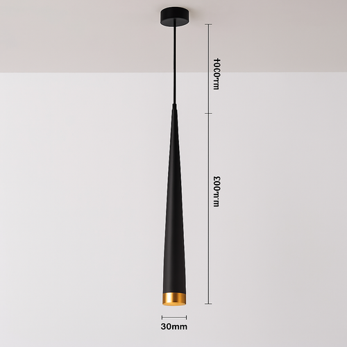 suspension led cône tube pour éclairage intérieur intensité variable - vue 7 sur 8