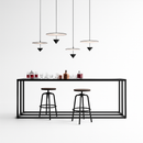 suspension led conique art déco hauteur réglable