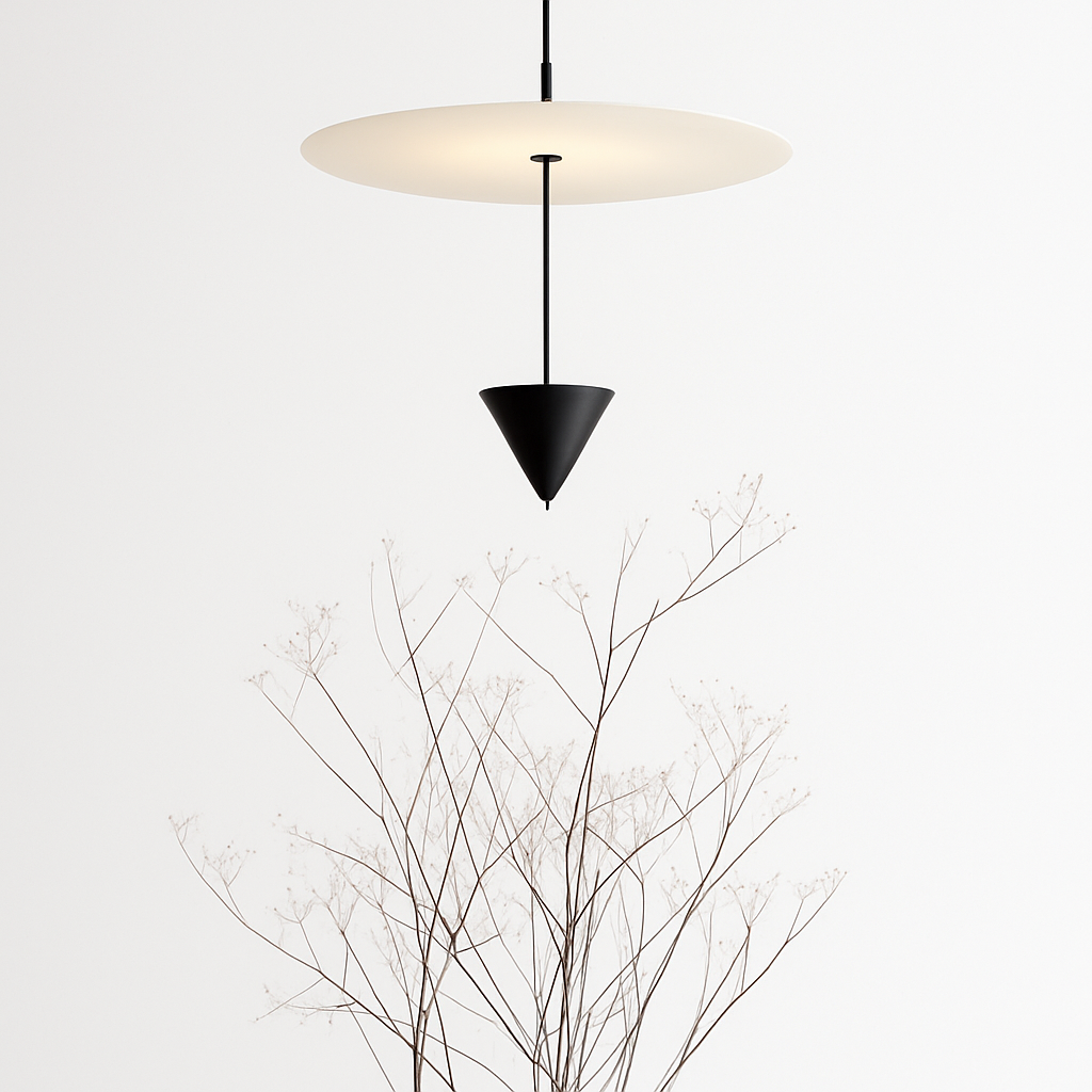 suspension led conique art déco hauteur réglable - vue 4 sur 7