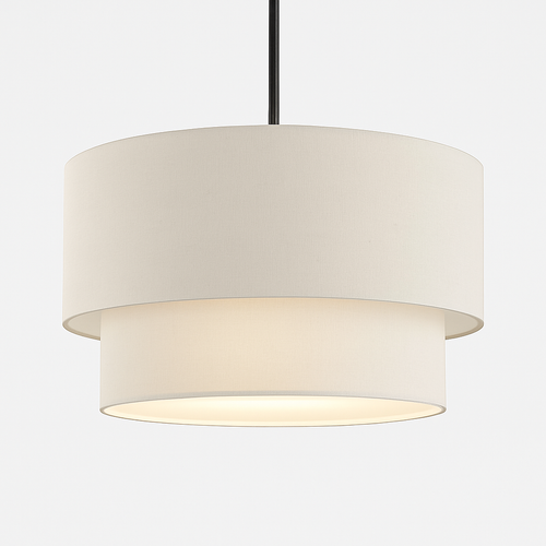 Suspension LED cylindrique en tissu Foyer - vue 5 sur 7
