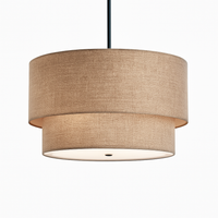 Suspension LED cylindrique en tissu Foyer