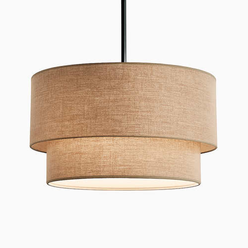 Suspension LED cylindrique en tissu Foyer - vue 7 sur 7