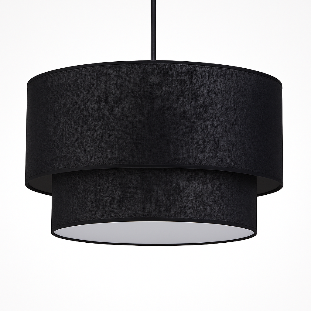Suspension LED cylindrique en tissu Foyer - vue 7 sur 7
