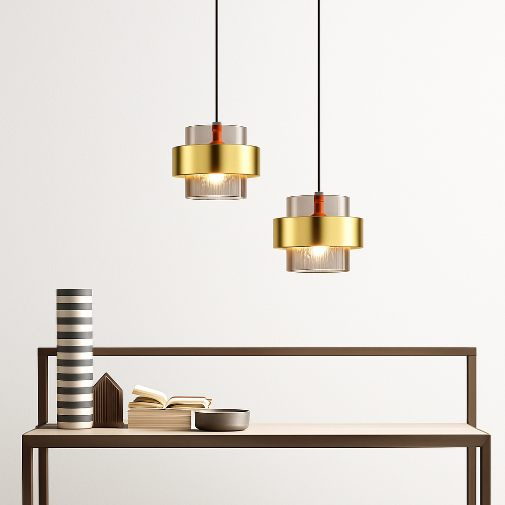 Suspension LED cylindriques en ou nordiques - vue 6 sur 8