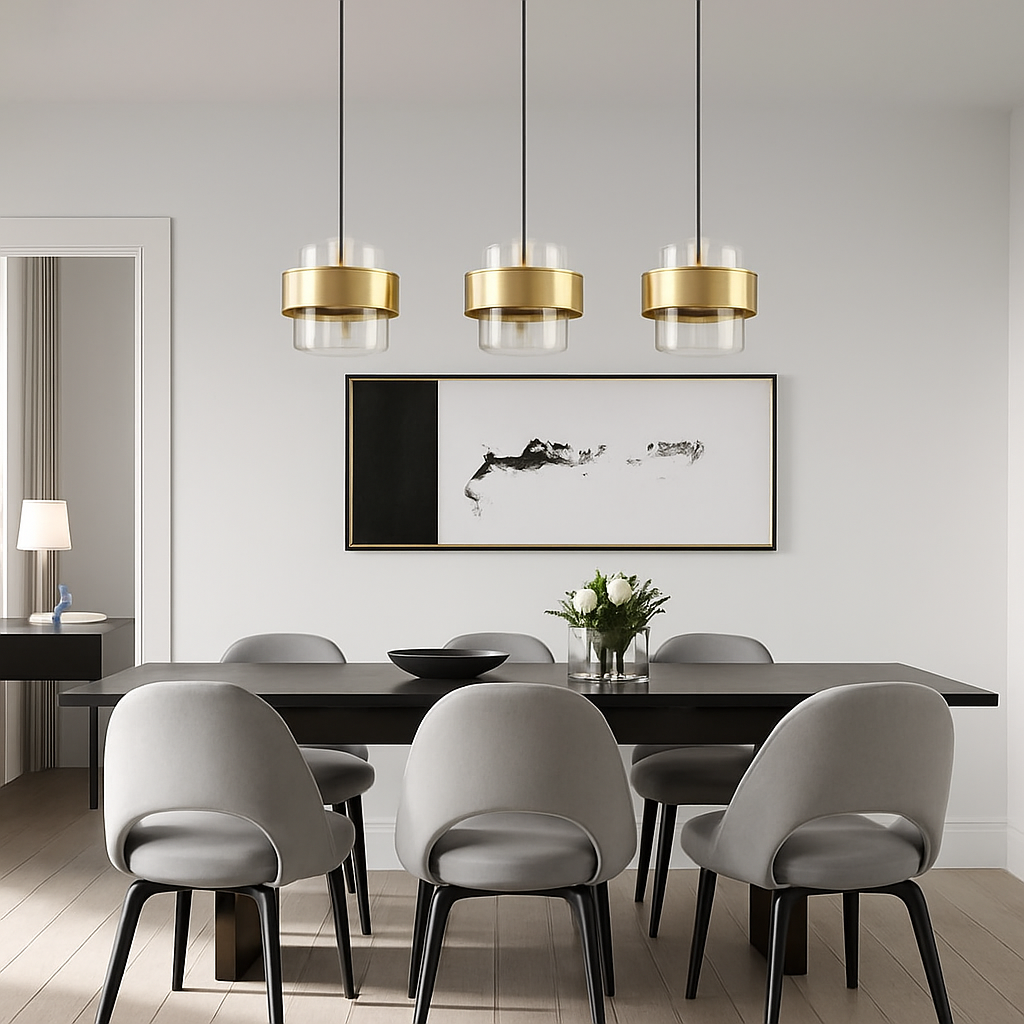 Suspension LED cylindriques en ou nordiques - vue 7 sur 8