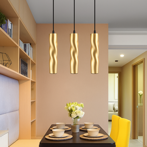 Suspension LED design cylindrique en spirale Pipe - vue 3 sur 7