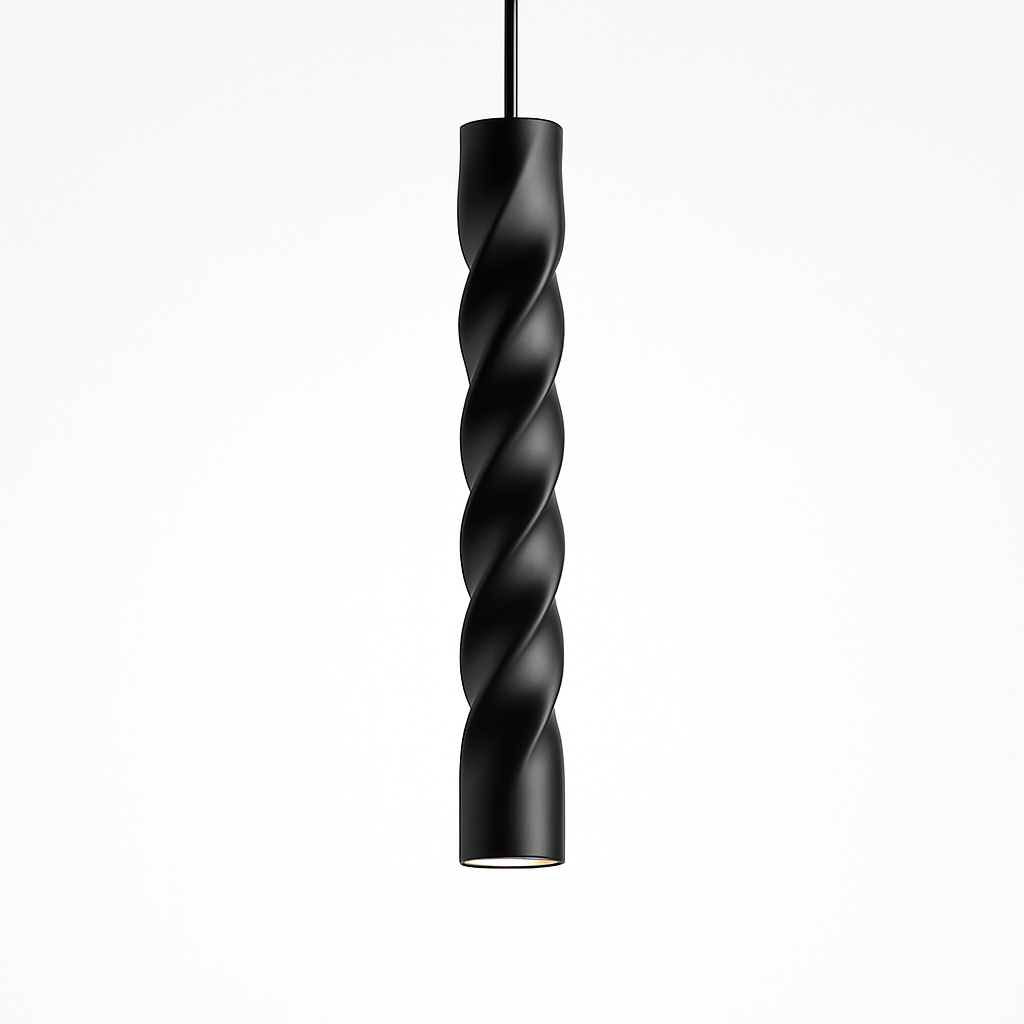 Suspension LED design cylindrique en spirale Pipe - vue 5 sur 7