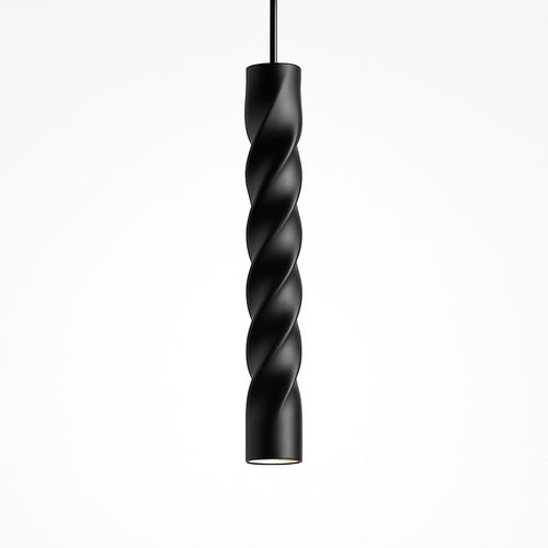 Suspension LED design cylindrique en spirale Pipe - vue 5 sur 7