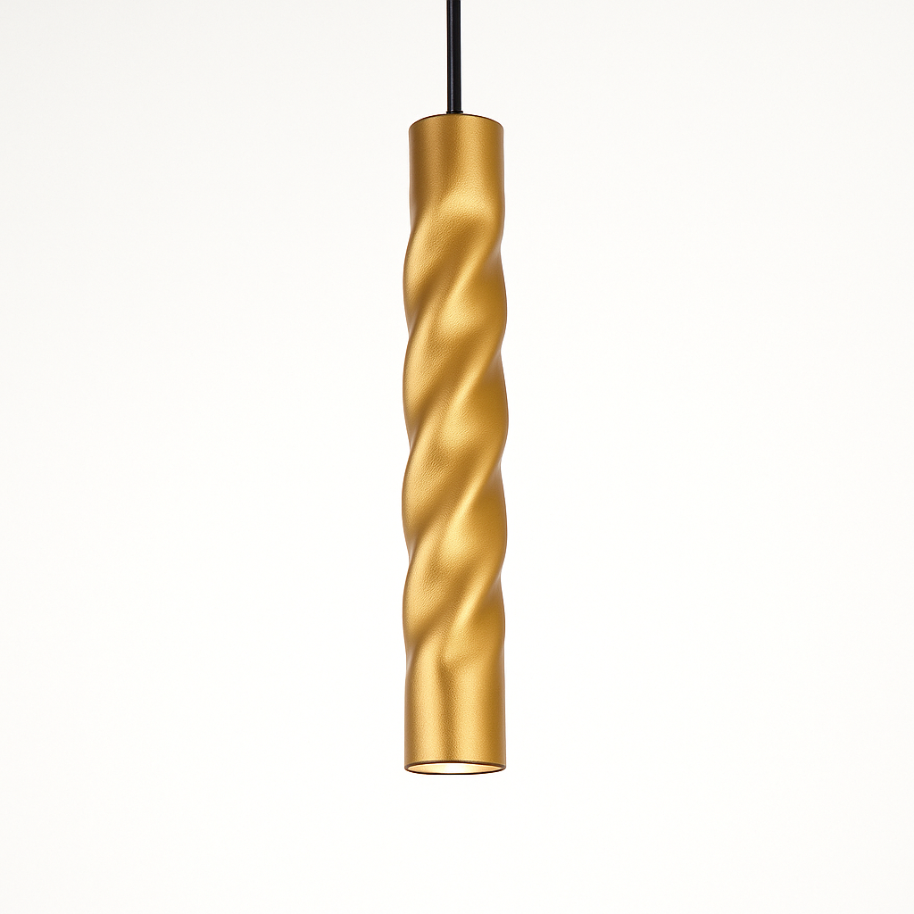 Suspension LED design cylindrique en spirale Pipe - vue 7 sur 7