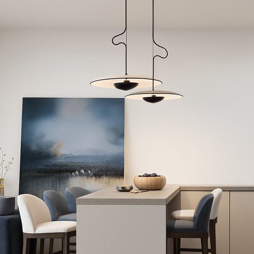 suspension led design nordique grain de bois luminaire suspendu décoratif - vue 3 sur 7