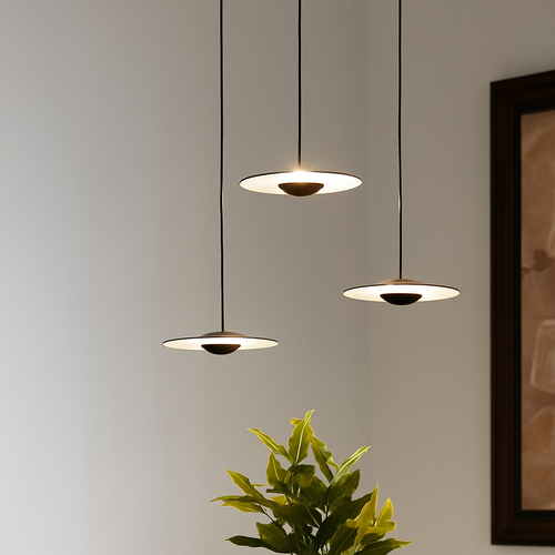 suspension led design nordique grain de bois luminaire suspendu décoratif - vue 5 sur 7