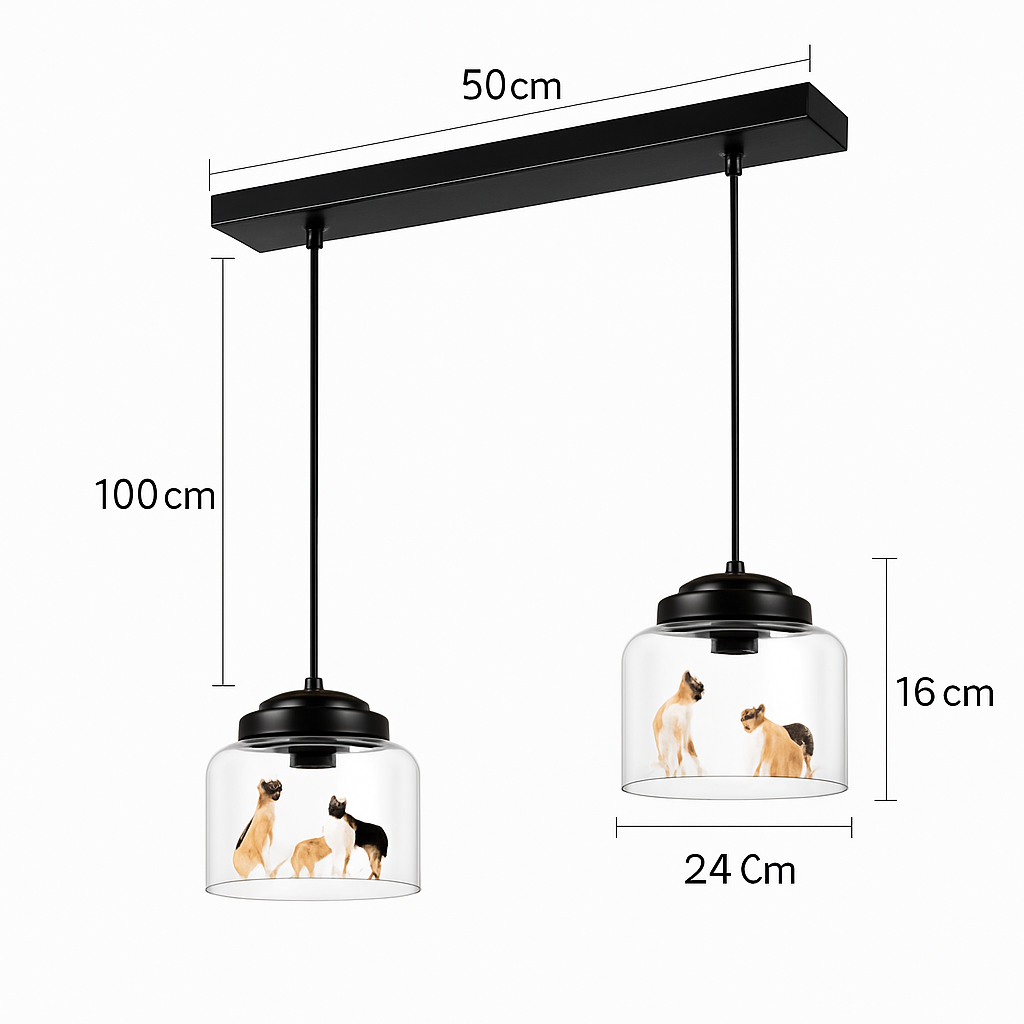 suspension led dessin animé nordique animaux mignons cadeau décoratif - vue 12 sur 16