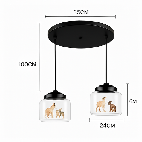 suspension led dessin animé nordique animaux mignons cadeau décoratif - vue 15 sur 16