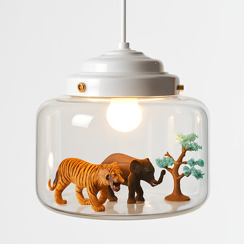 suspension led dessin animé nordique animaux mignons cadeau décoratif - vue 4 sur 16