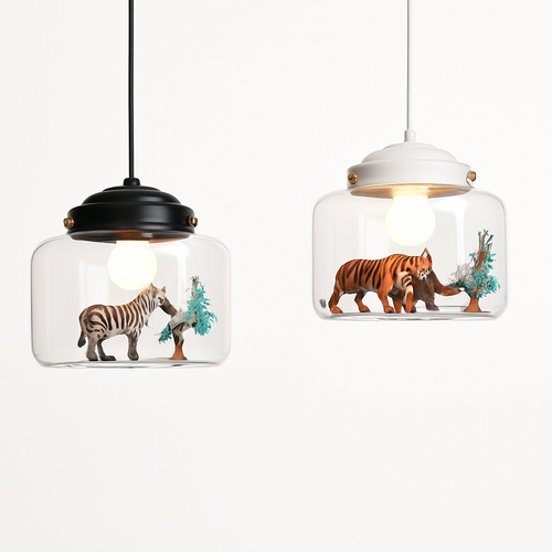 suspension led dessin animé nordique animaux mignons cadeau décoratif - vue 6 sur 16
